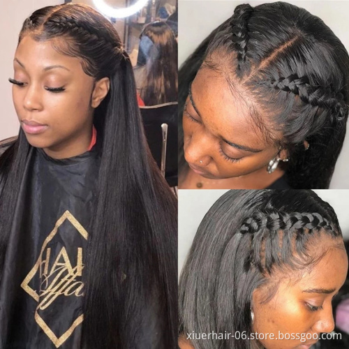 180% Density Unprocessed Original Real Human Long Hair Wig,13*6 transparent HD Lace Frontal Wig
